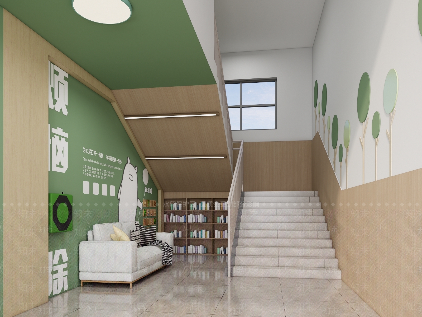 原木风学校空间SU模型下载【ID:1217094073】