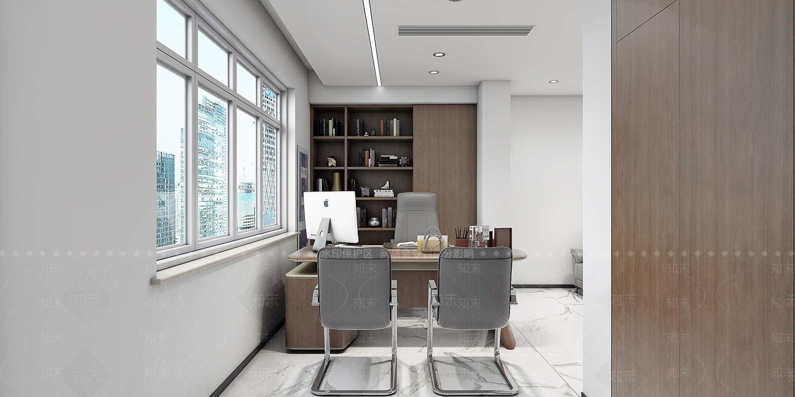 现代简约经理办公室3D模型下载【ID:1217094314】