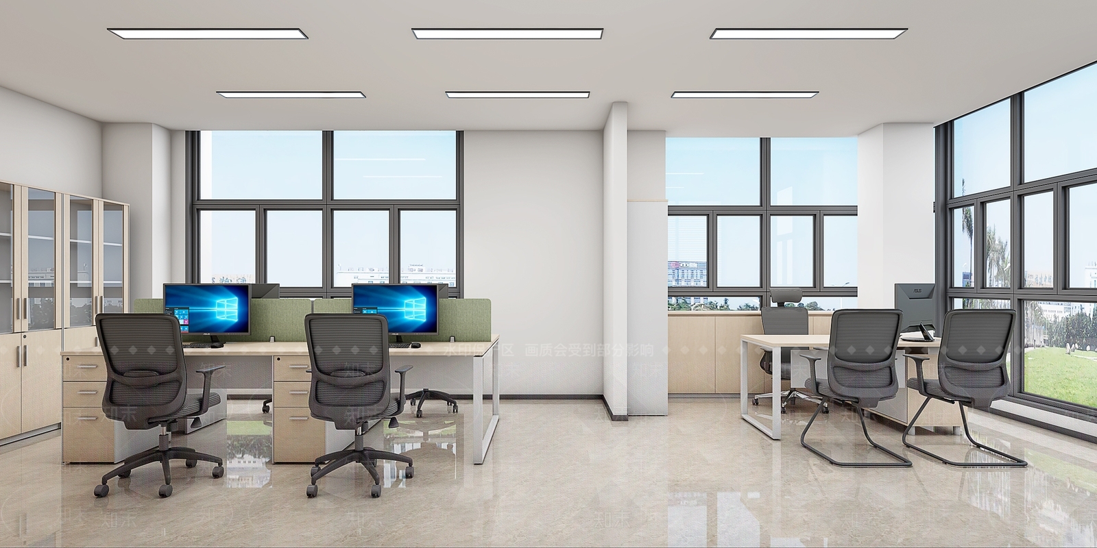 现代简约办公室3D模型下载【ID:1217094894】