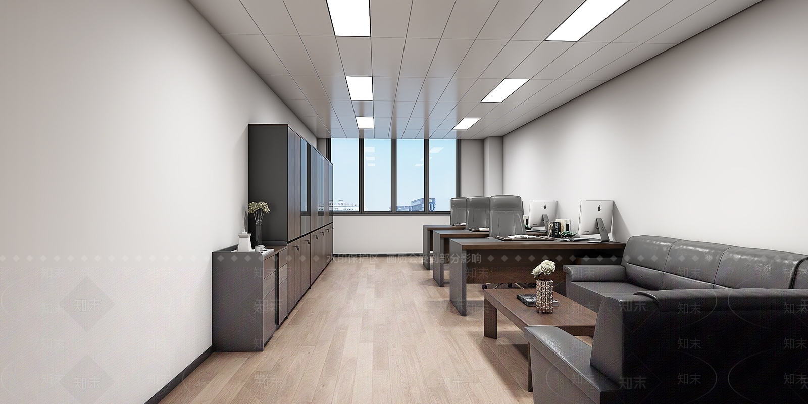 现代简约办公室3D模型下载【ID:1217095103】