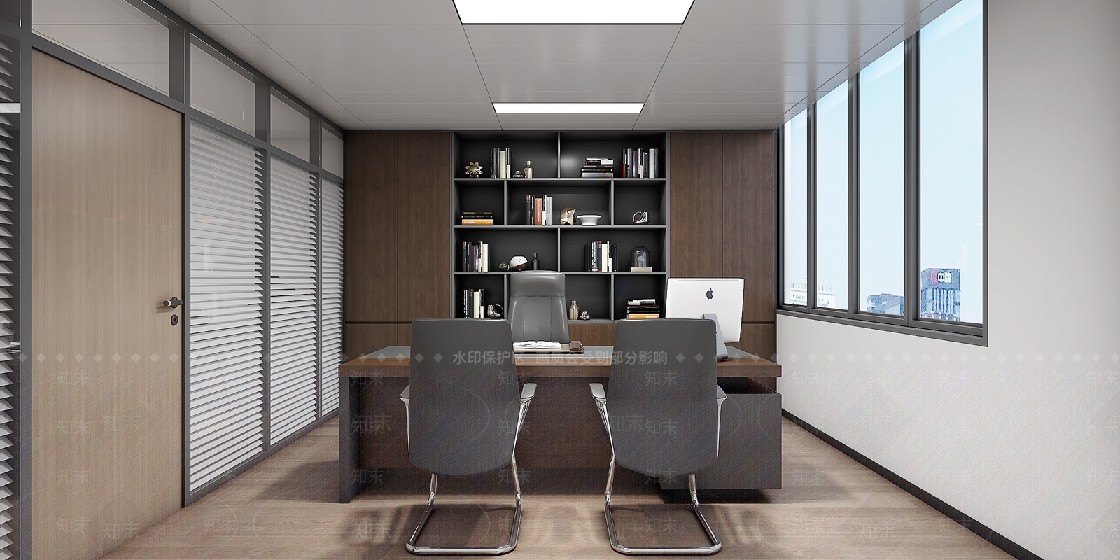 现代简约经理办公室3D模型下载【ID:1217095203】