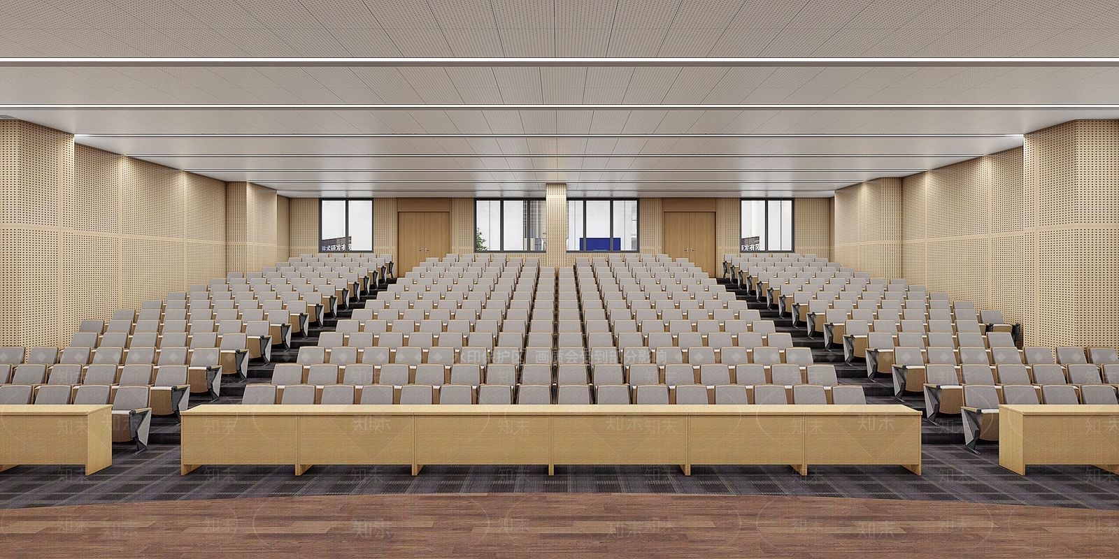 现代简约报告厅3D模型下载【ID:1217095789】