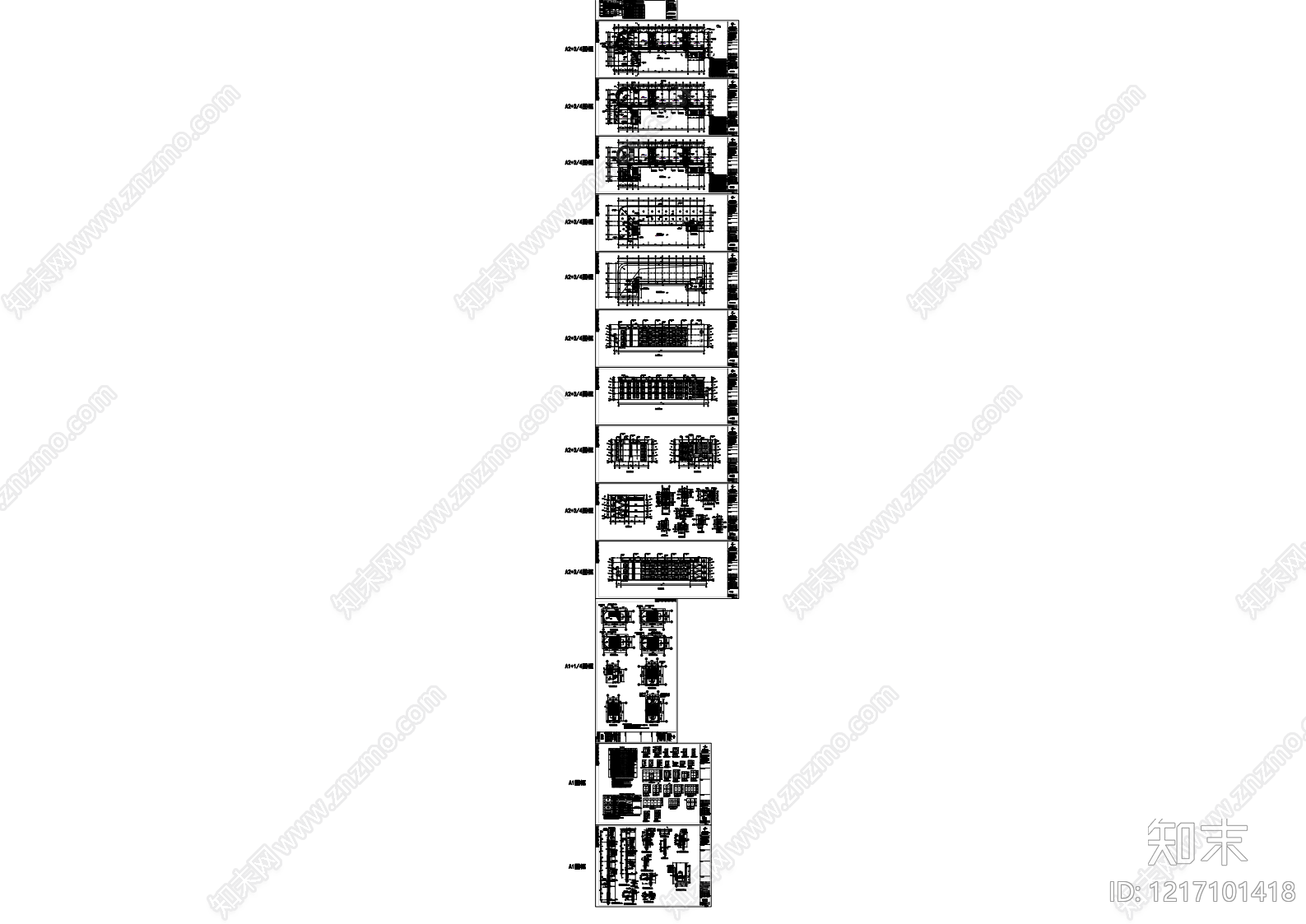 现代幼儿园建筑cad施工图下载【ID:1217101418】