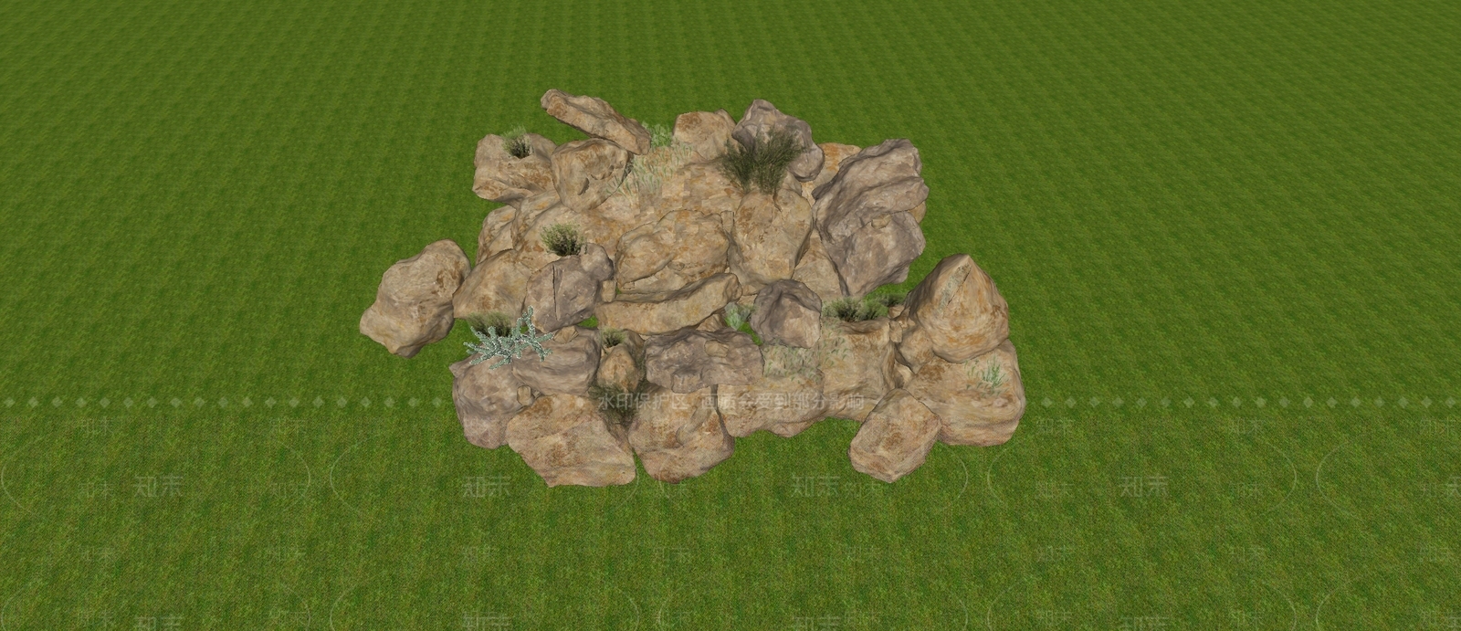 新中式景观景观石SU模型下载【ID:1217101904】