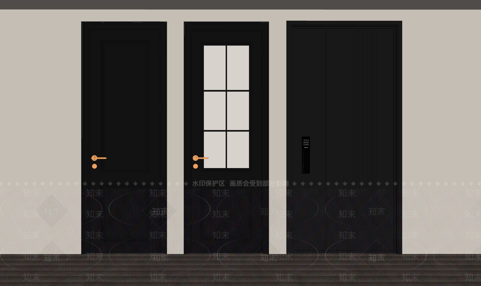 法式单开门SU模型下载【ID:1217102934】