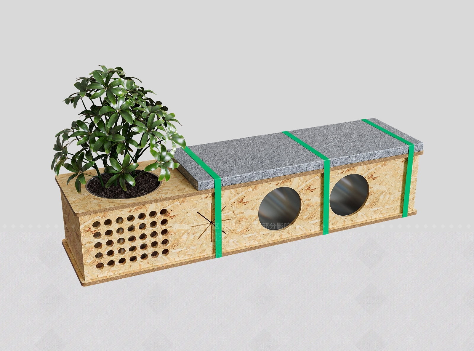 生态模块化卡座沙发3D模型下载【ID:1217104265】