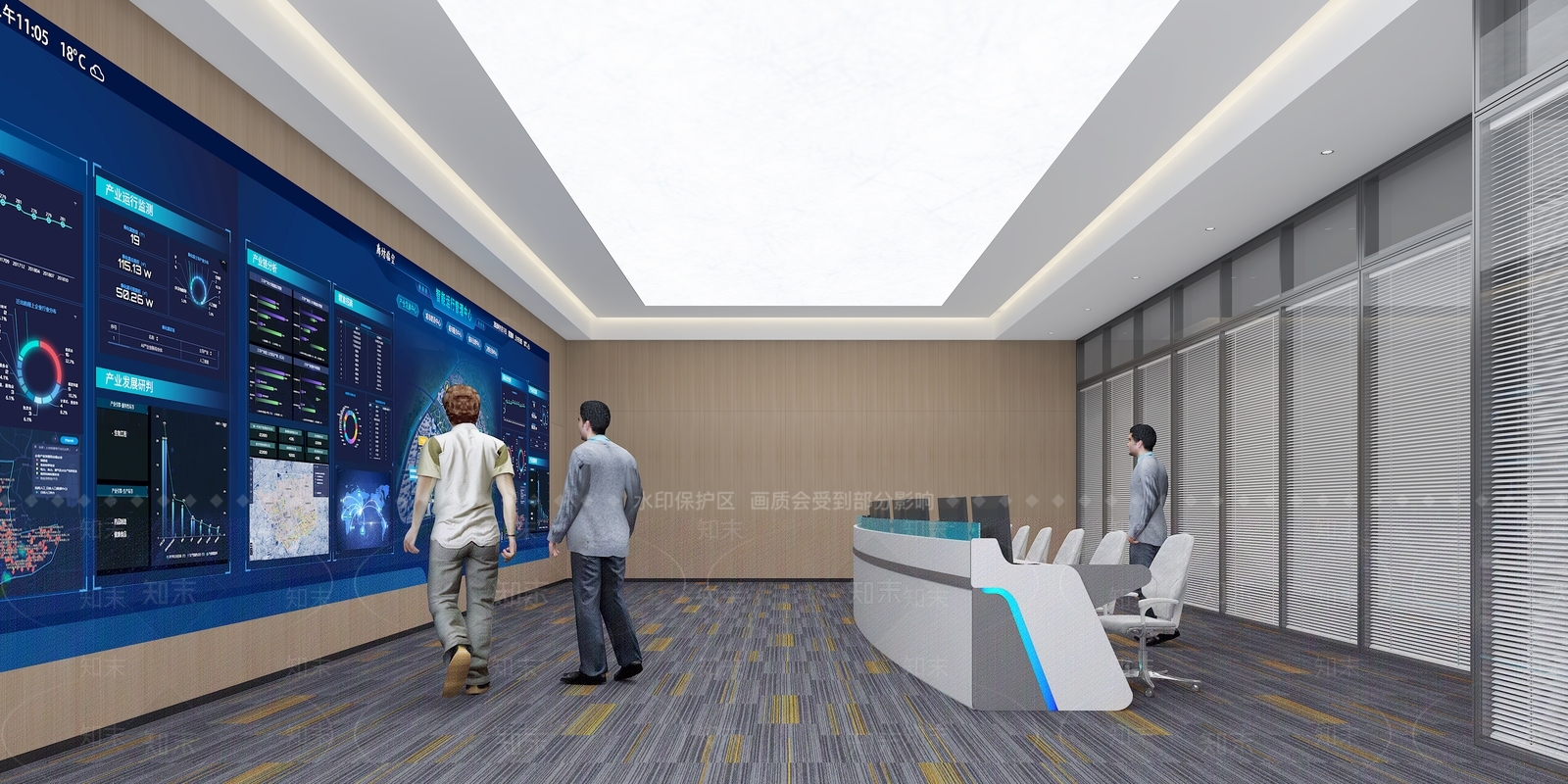 现代简约指挥中心3D模型下载【ID:1217108701】