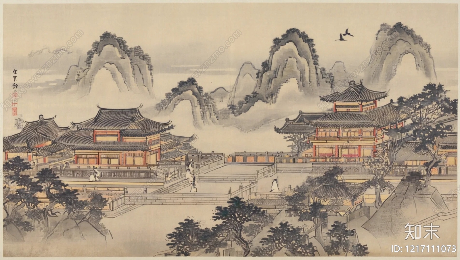 山水贴图下载【ID:1217111073】