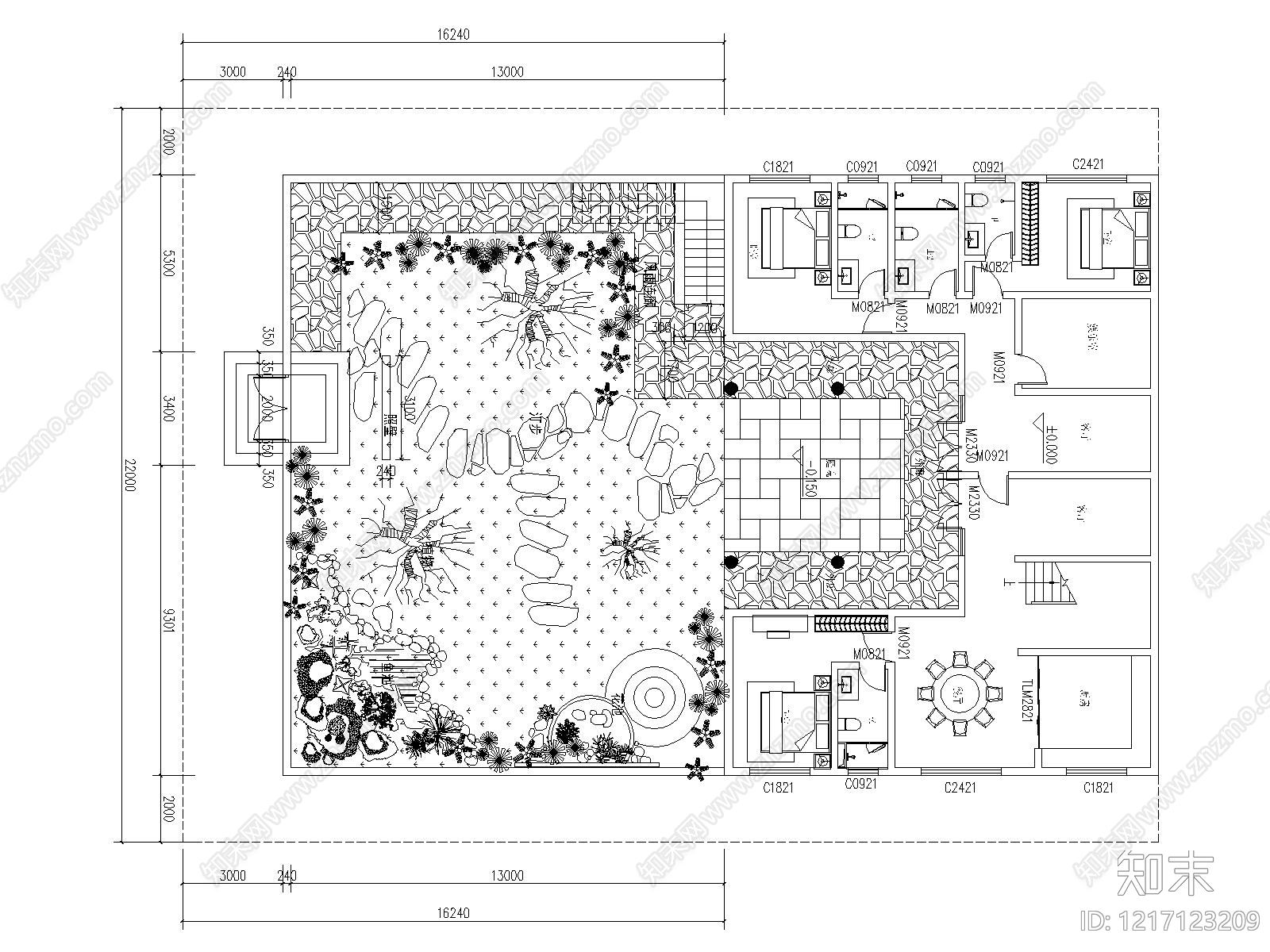 景观平面图cad施工图下载【ID:1217123209】