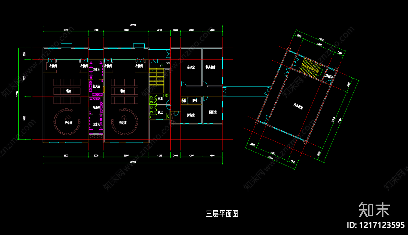 现代幼儿园建筑CAD图纸