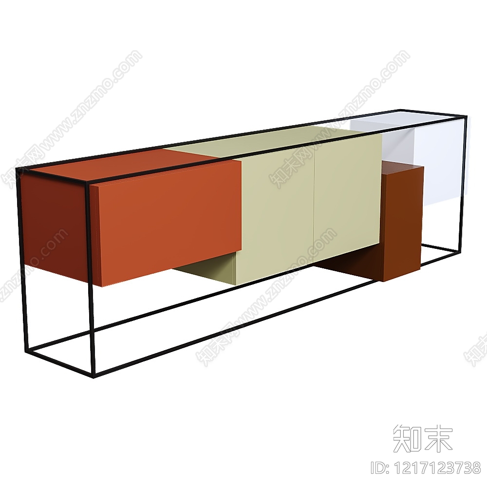 极简主义玄关柜3D模型下载【ID:1217123738】