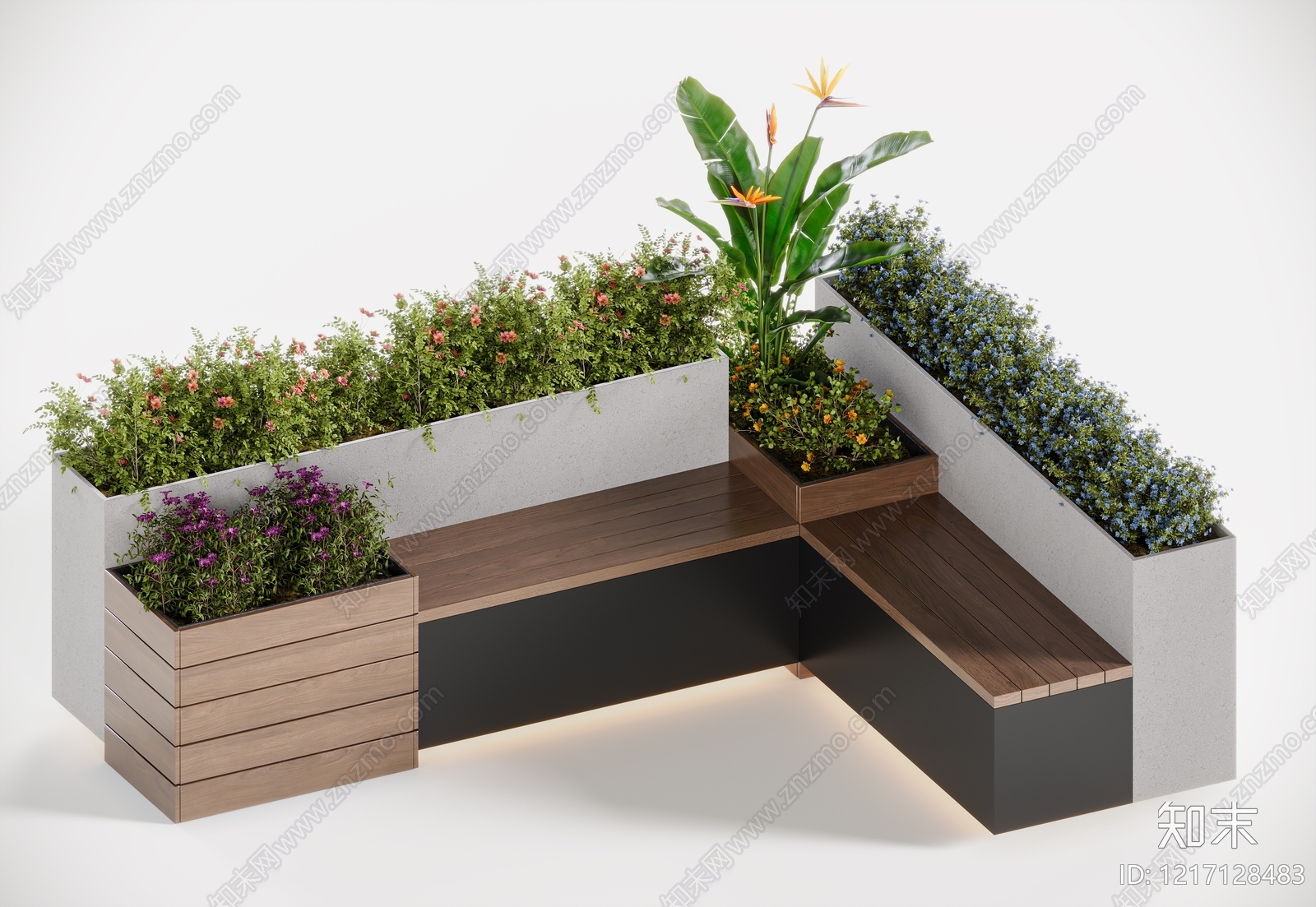 现代简约景观座椅3D模型下载【ID:1217128483】