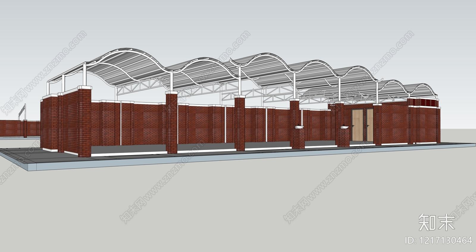 现代农贸市场SU模型下载【ID:1217130464】