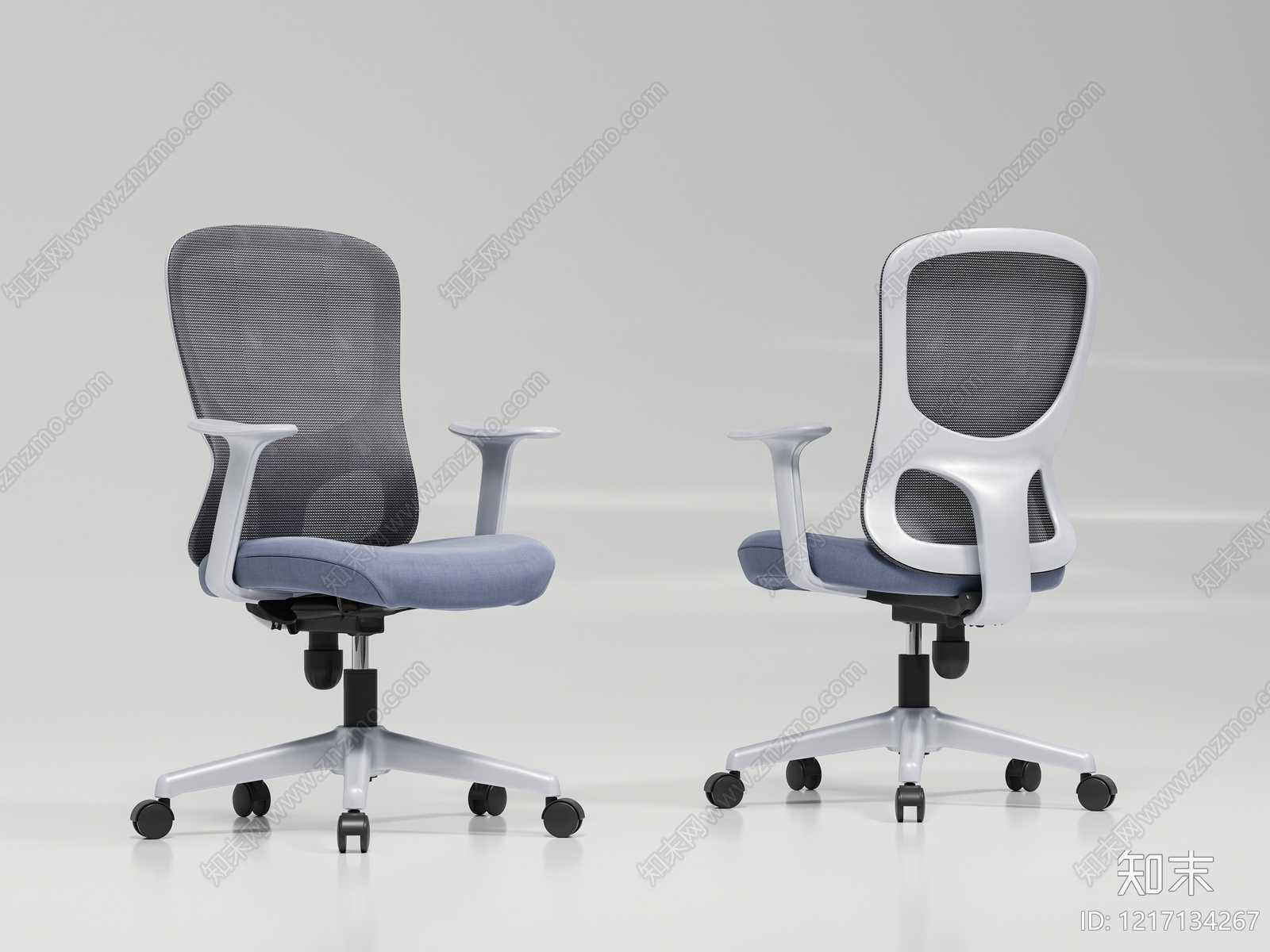 现代简约办公椅3D模型下载【ID:1217134267】