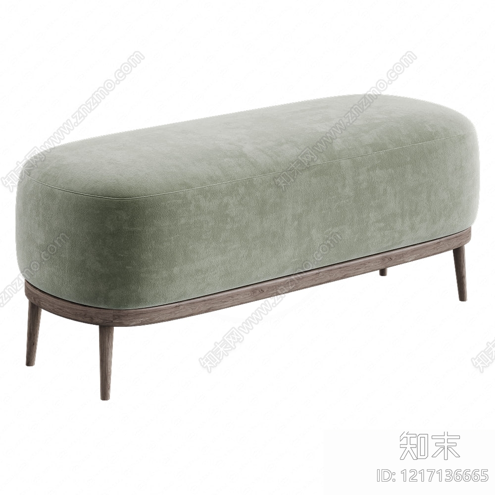 现代简约床尾凳3D模型下载【ID:1217136665】