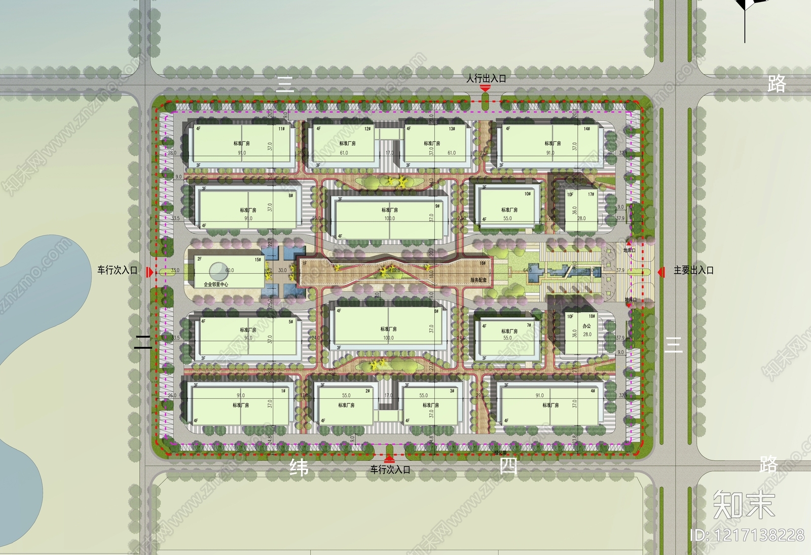 现代产业园建筑CAD图纸
