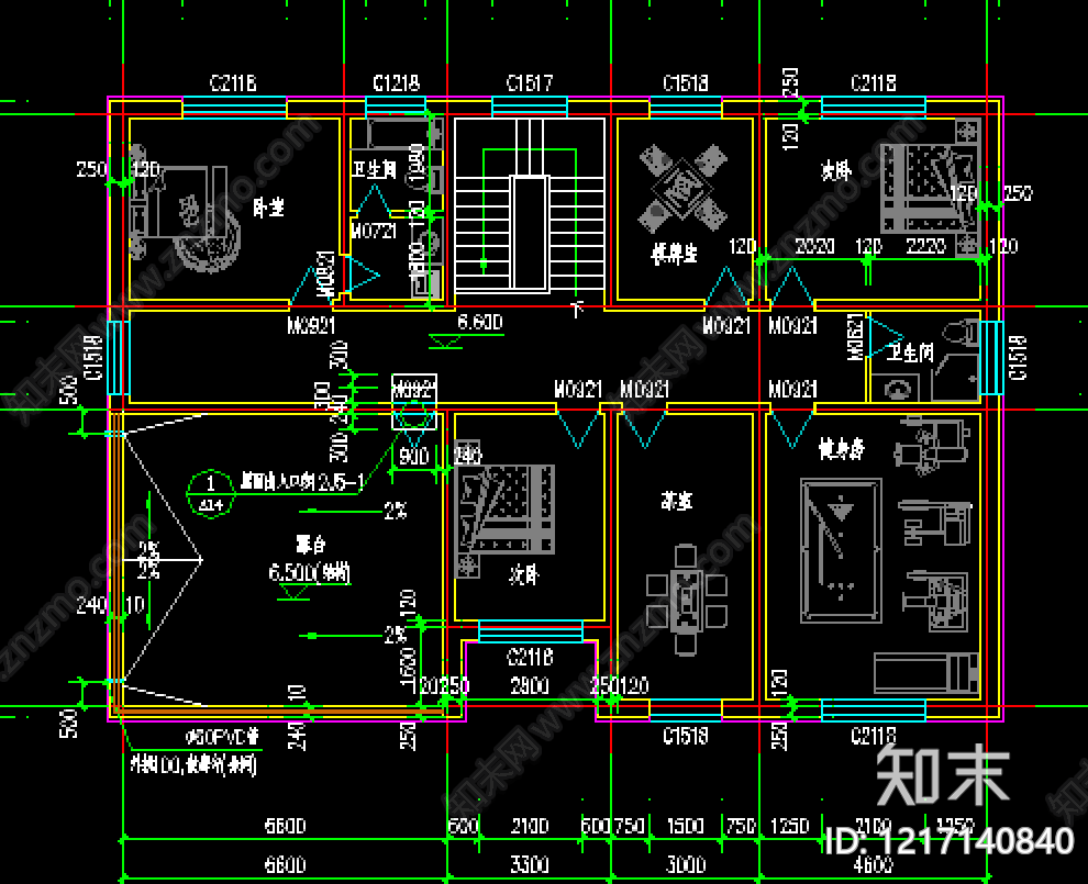现代别墅建筑cad施工图下载【ID:1217140840】