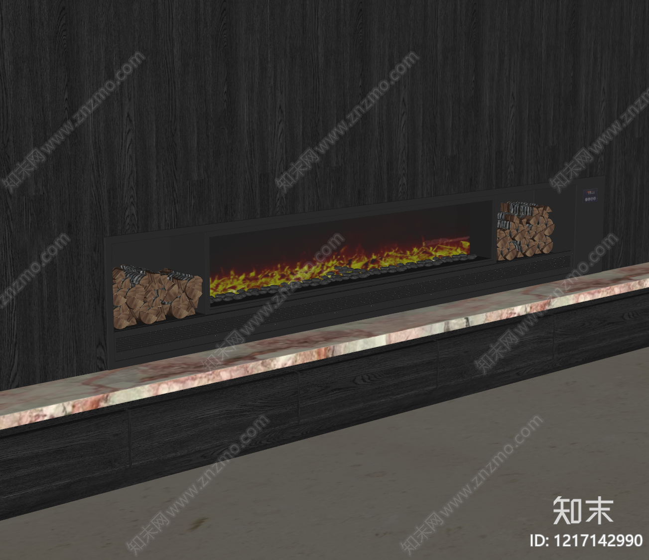 现代简约壁炉SU模型下载【ID:1217142990】