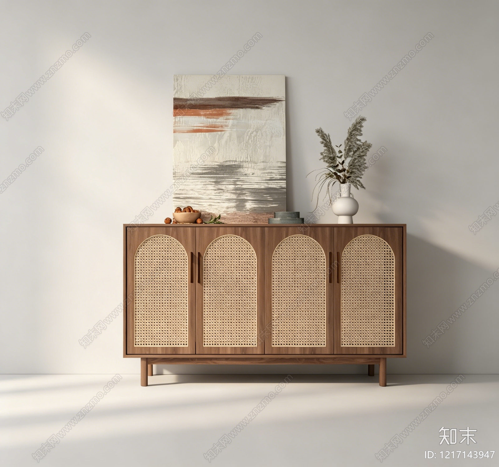 中古风餐边柜SU模型下载【ID:1217143947】