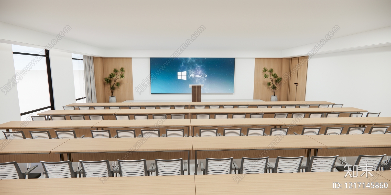 现代简约报告厅SU模型下载【ID:1217145860】