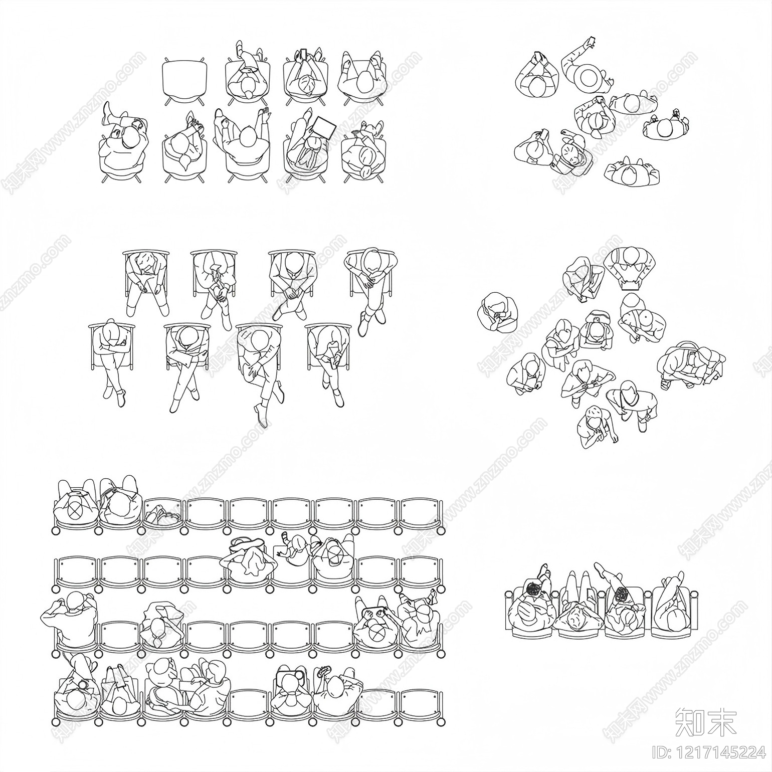现代人物cad施工图下载【ID:1217145224】