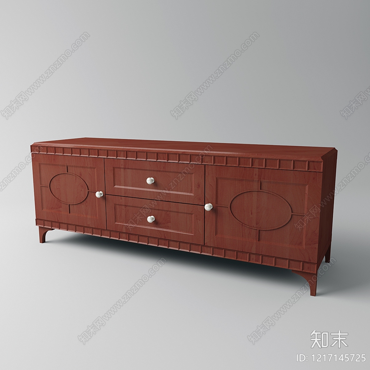 新古典电视柜3D模型下载【ID:1217145725】