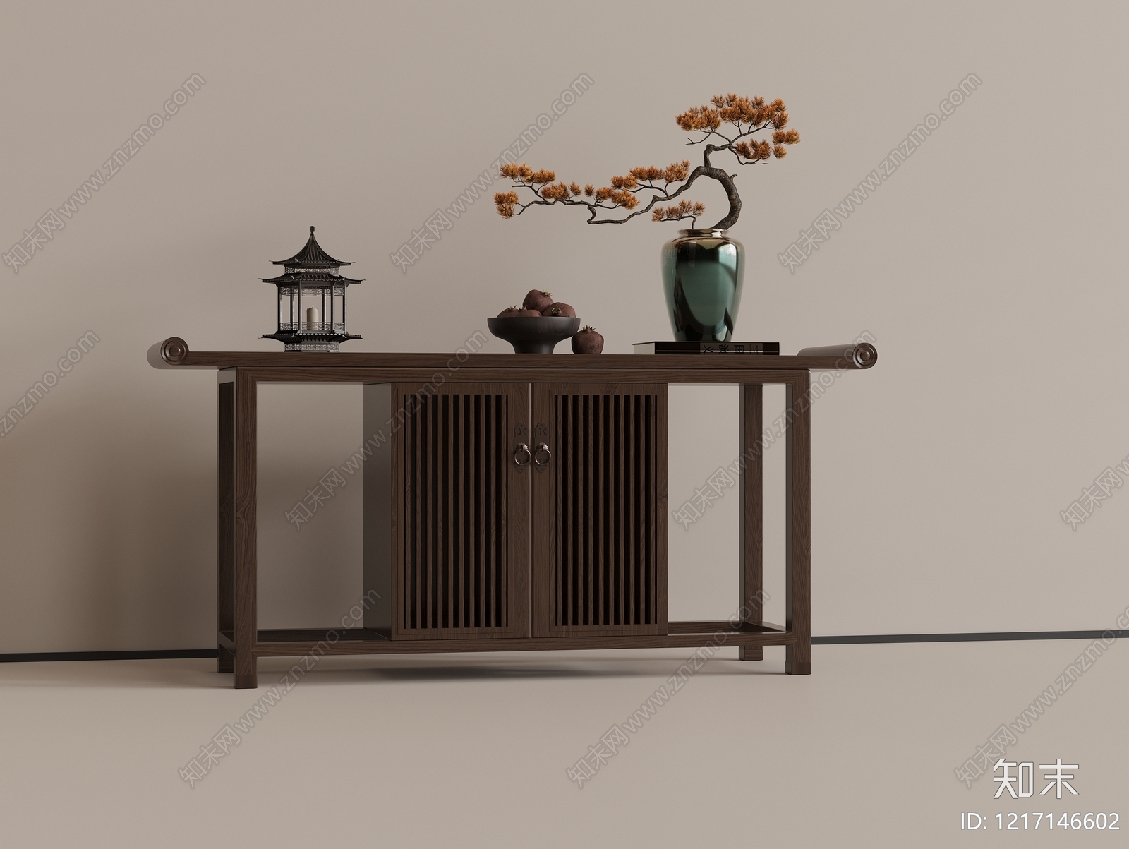 新中式条案3D模型下载【ID:1217146602】