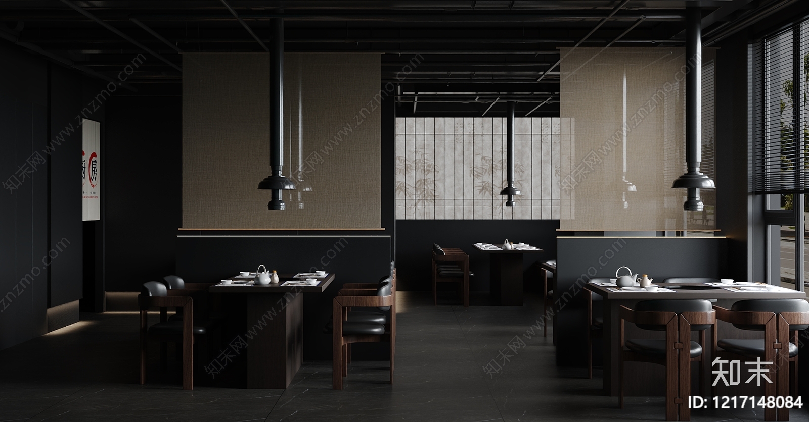 新中式烤肉店3D模型下载【ID:1217148084】