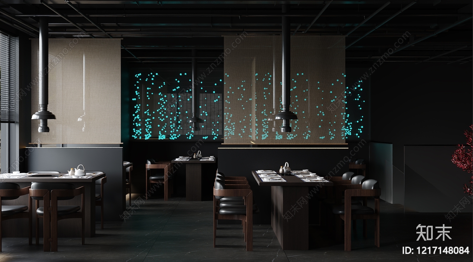 新中式烤肉店3D模型下载【ID:1217148084】