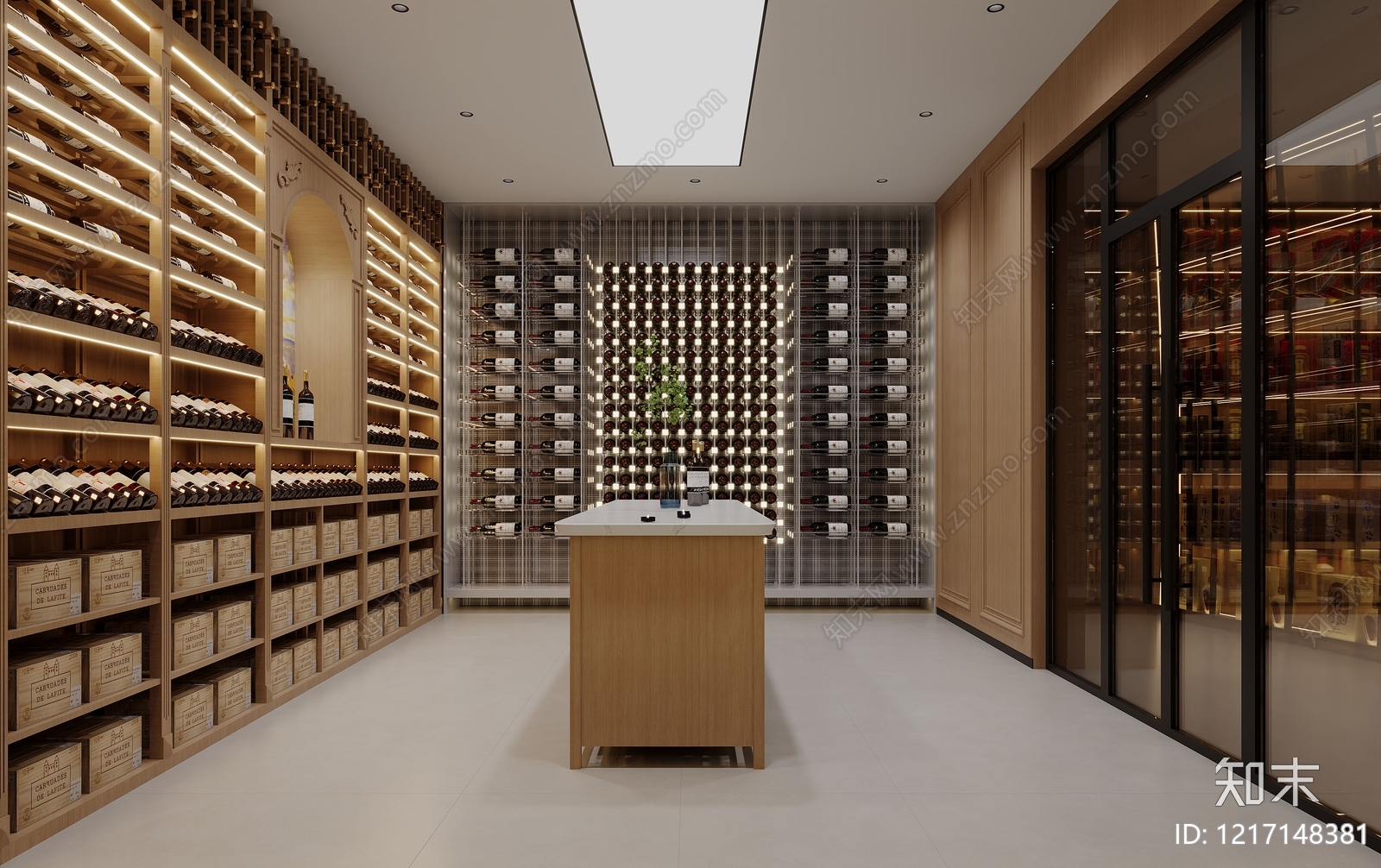现代简约烟酒店3D模型渲染效果图
