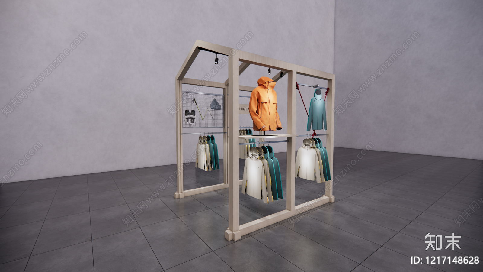 极简服装展台SU模型下载【ID:1217148628】