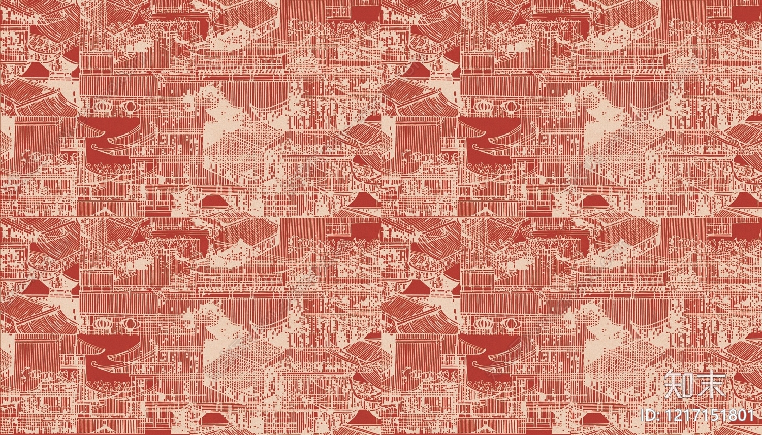 新中式壁画贴图下载【ID:1217151801】