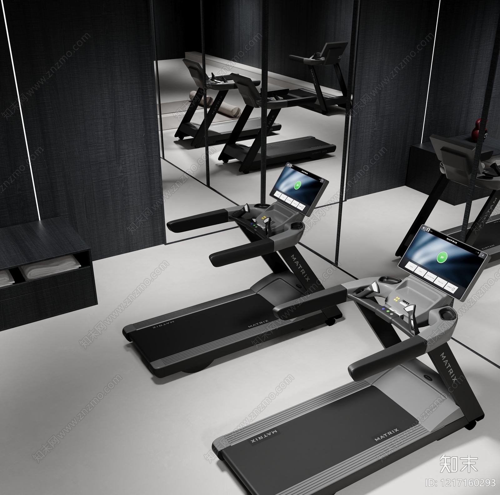 极简健身房3D模型下载【ID:1217160293】