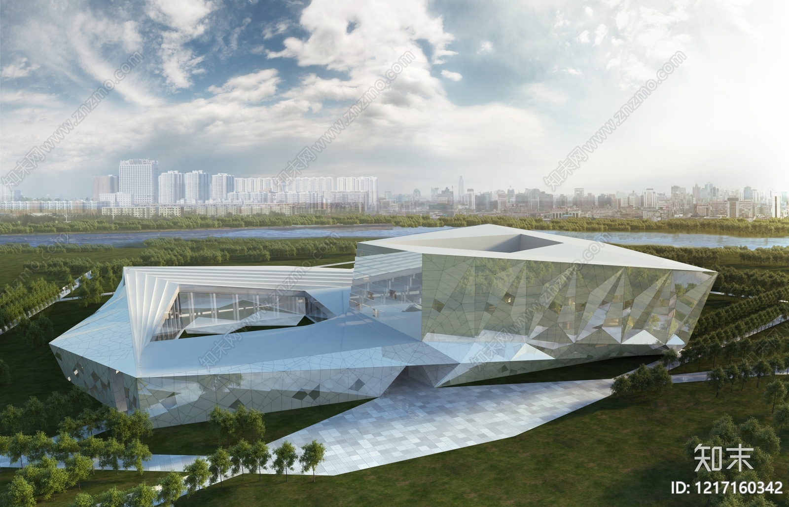 现代图书馆建筑CAD图纸