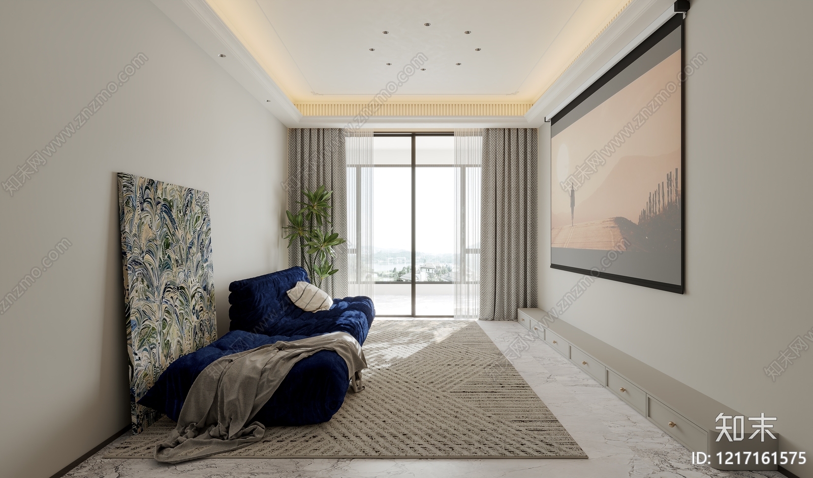 现代简约影音室3D模型下载【ID:1217161575】