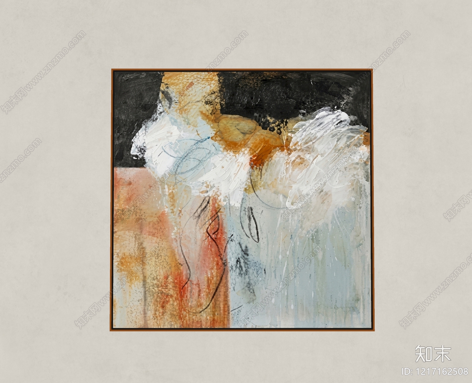 现代挂画SU模型下载【ID:1217162508】