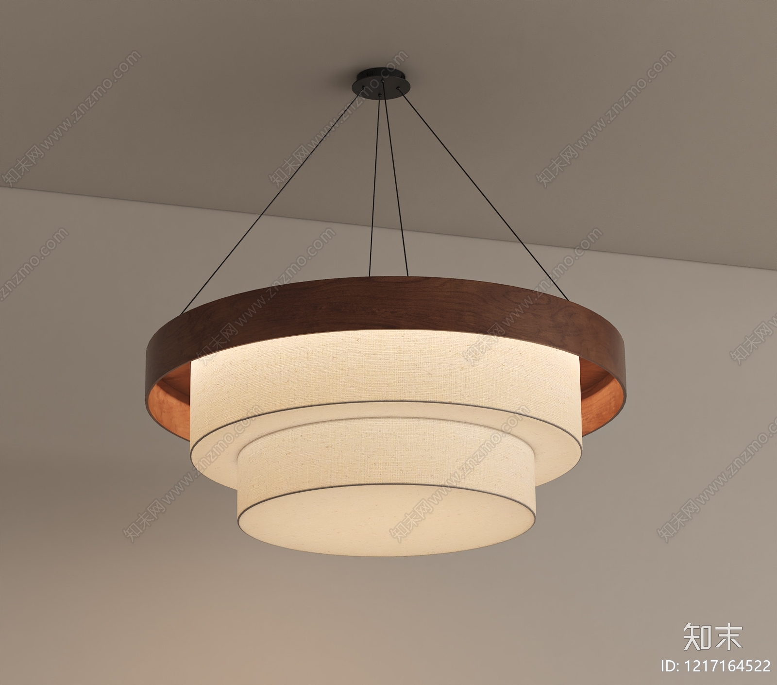 新中式吊灯3D模型下载【ID:1217164522】