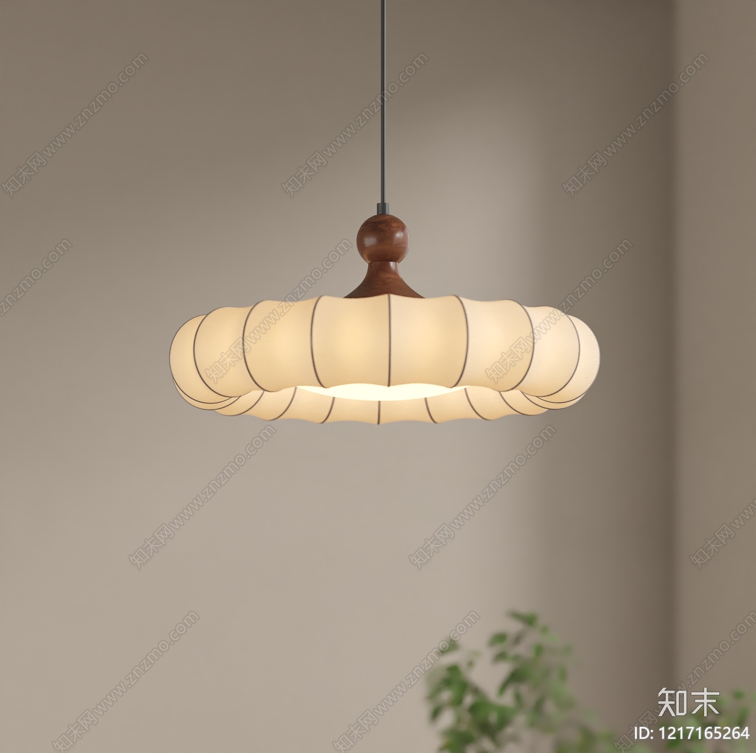 奶油风吊灯3D模型下载【ID:1217165264】