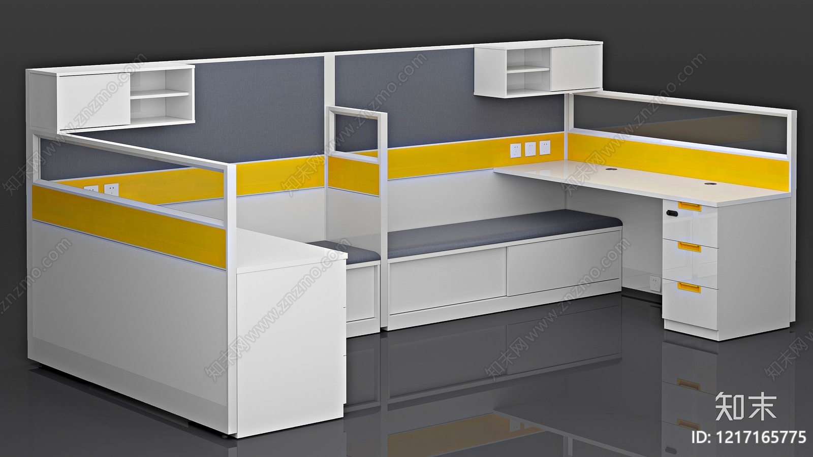 现代简约卡座沙发3D模型下载【ID:1217165775】