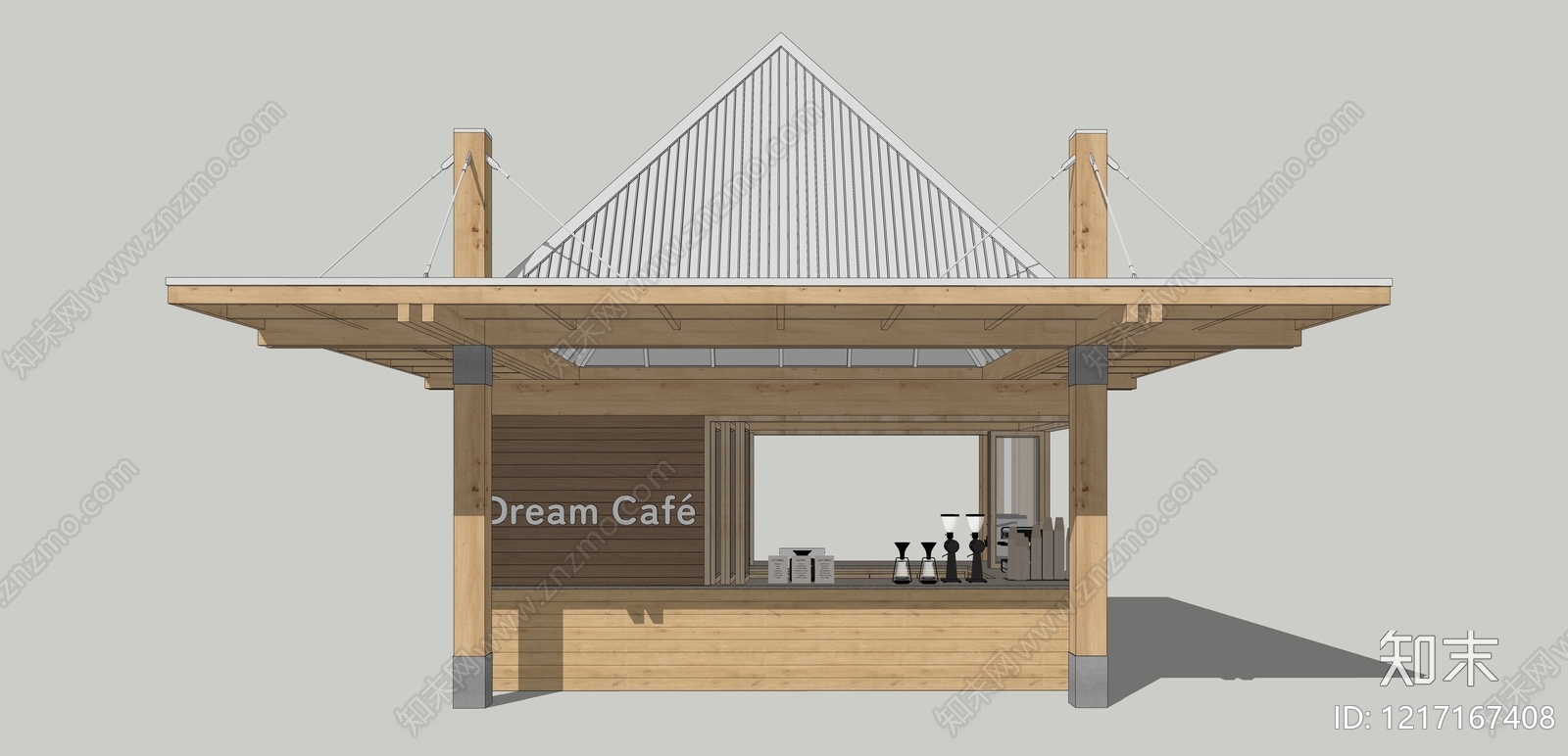 日式餐饮建筑SU模型下载【ID:1217167408】