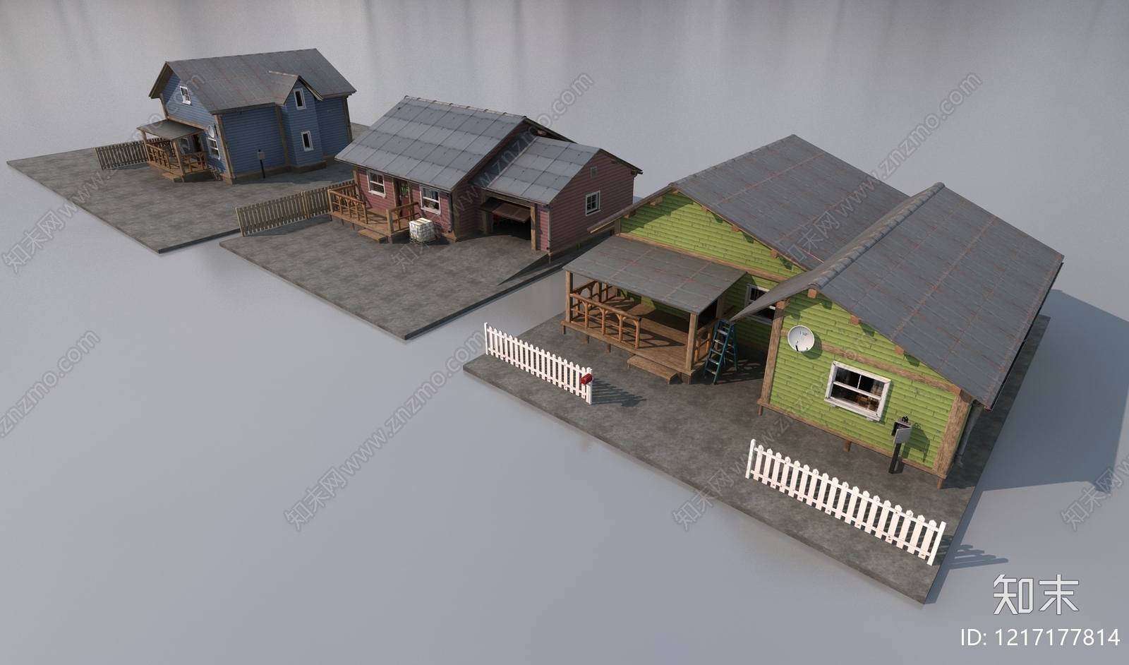 乡村风格其他住宅外观3D模型下载【ID:1217177814】