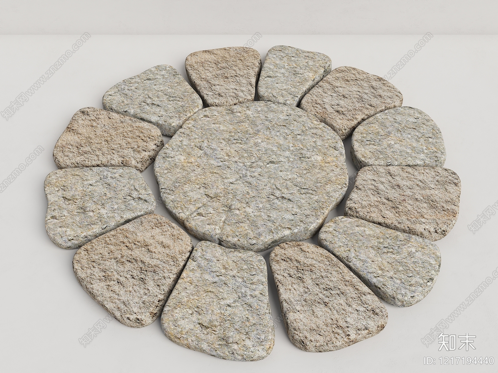禅意地面拼花3D模型下载【ID:1217194440】