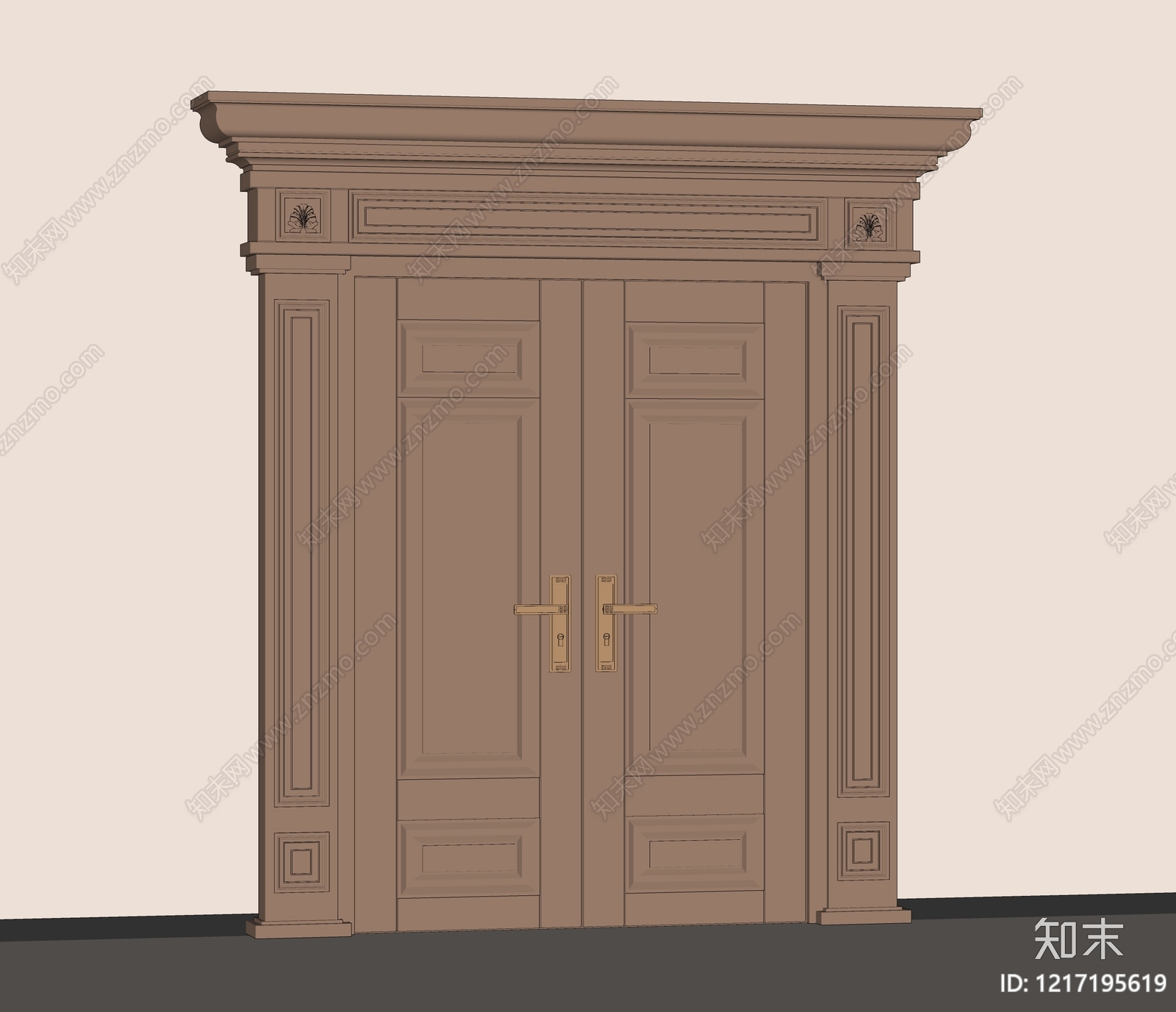 欧式古典庭院门SU模型下载【ID:1217195619】