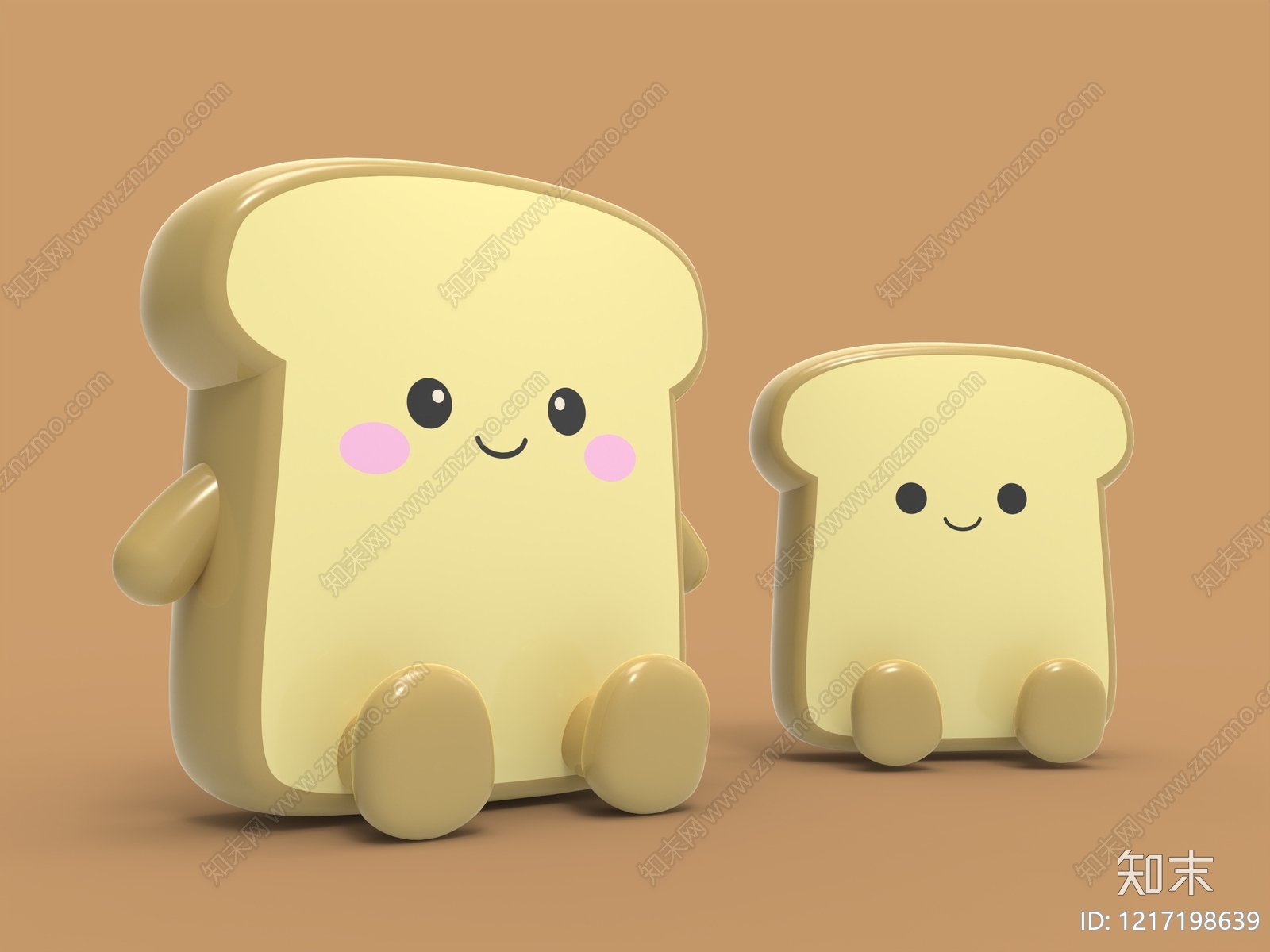 卡通萌系雕塑摆件3D模型下载【ID:1217198639】