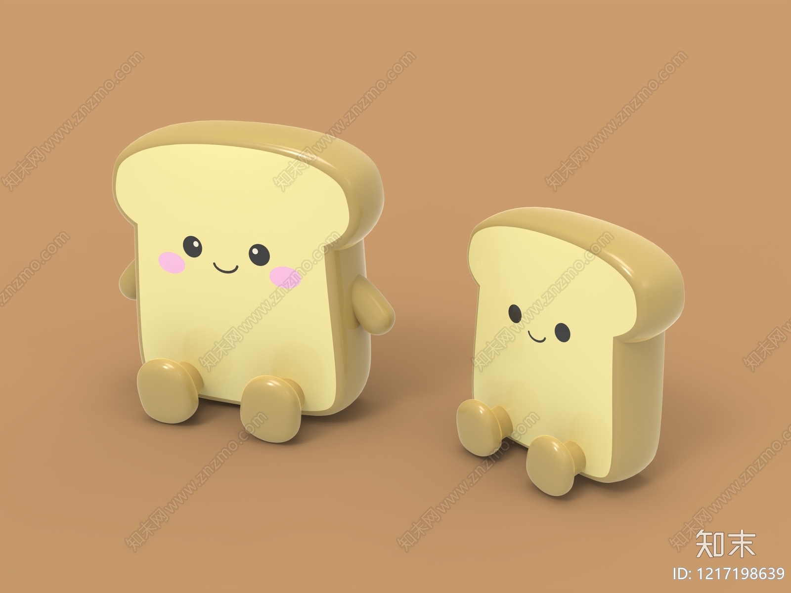 卡通萌系雕塑摆件3D模型下载【ID:1217198639】