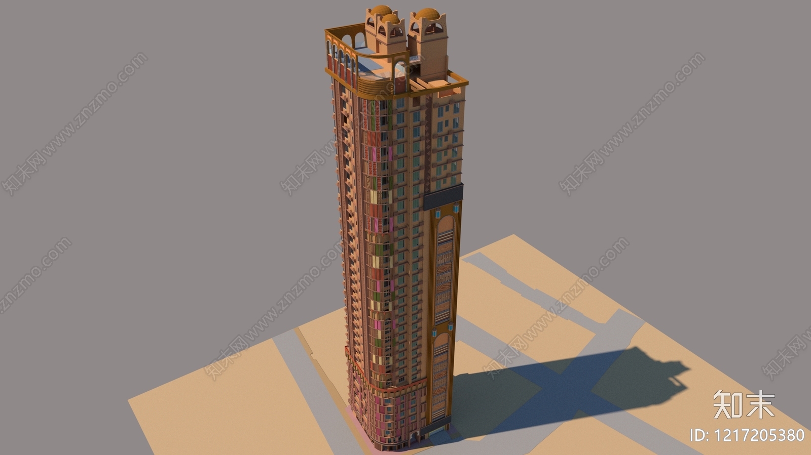 地域主义超高层住宅楼SU模型下载【ID:1217205380】