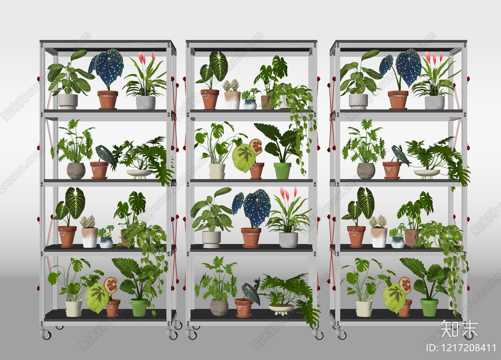 现代简约植物组合SU模型下载【ID:1217208411】