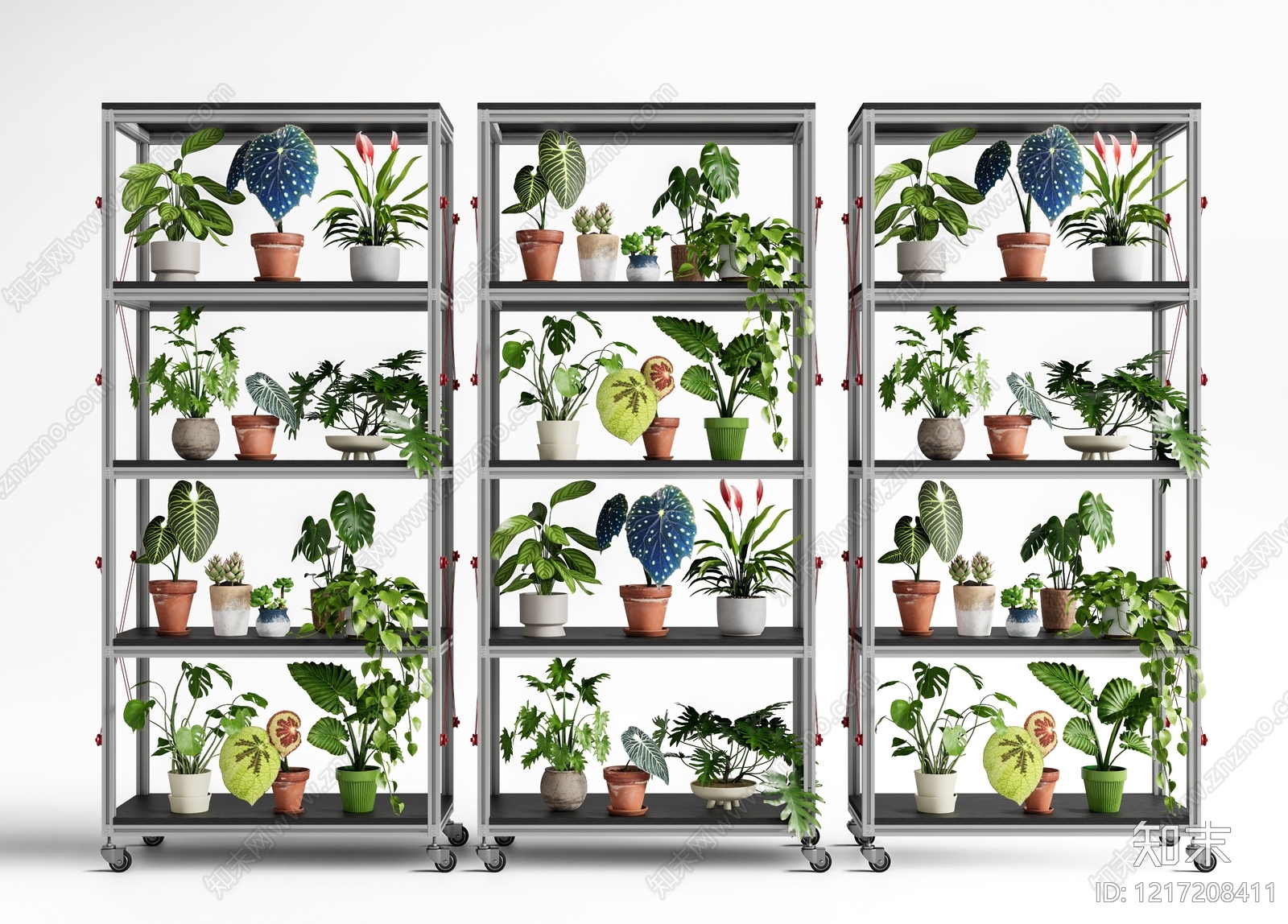 现代简约植物组合SU模型下载【ID:1217208411】