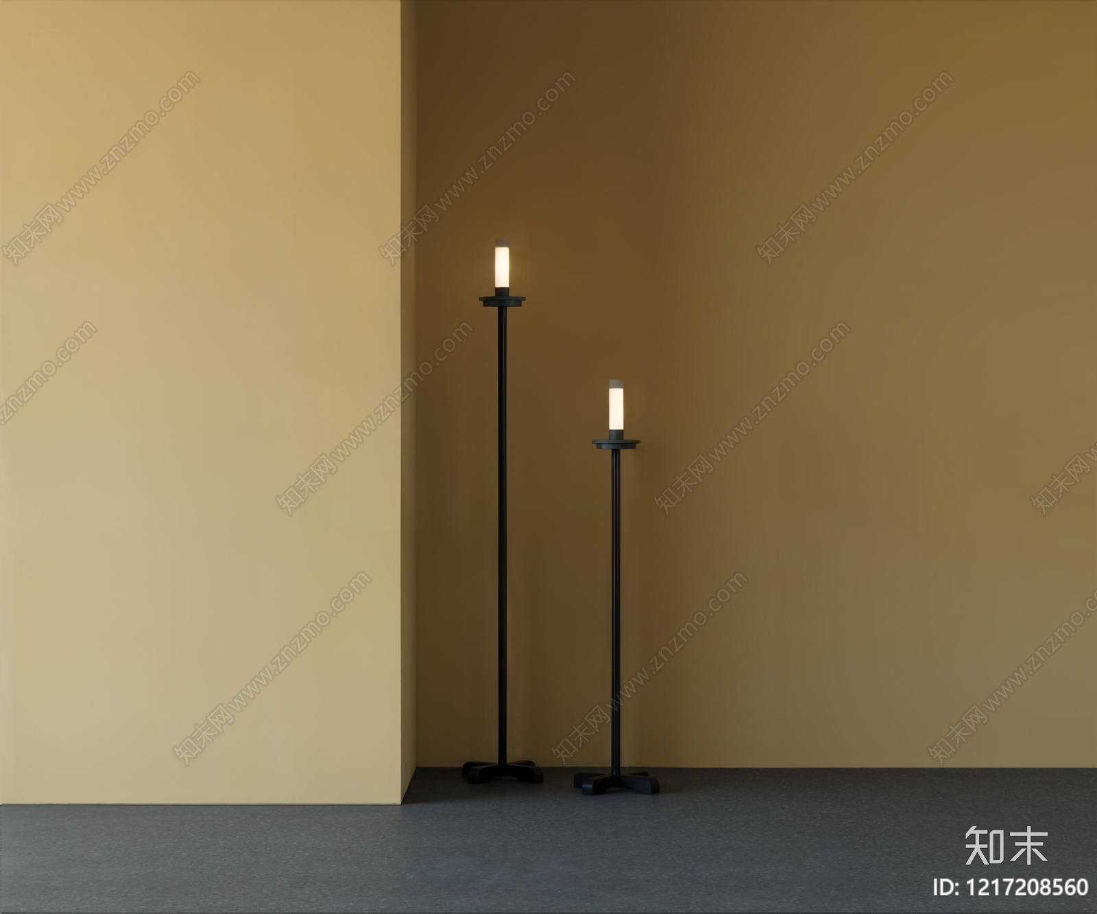 极简落地灯3D模型下载【ID:1217208560】