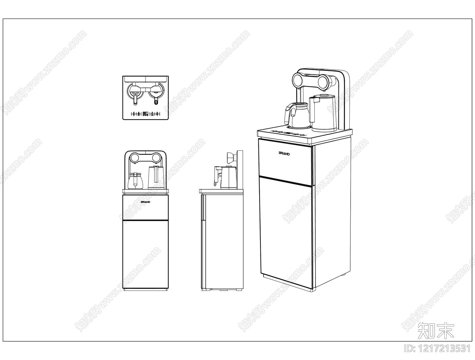 电器三视图CAD图纸